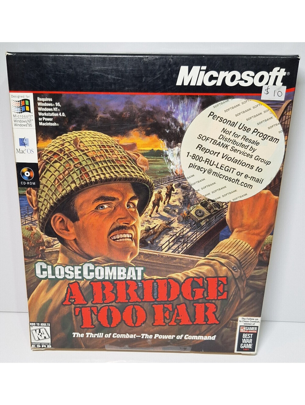 CLOSE COMBAT: A Bridge Too Far MICROSOFT PC Game Sealed New